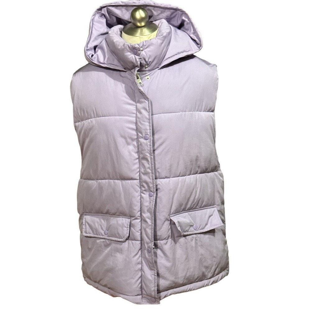 Free People Pippa Packable Puffer Vest w Hood Lavender Sz Medium‎ EUC